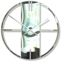 Nástenné hodiny Unique 50cm, Flexistyle z21f strieborná 